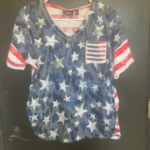 4th. Of July tee shirt red